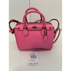 Rare! NWT's COACH Micro Bennett Satchel Neon Pink F28717- Cute!